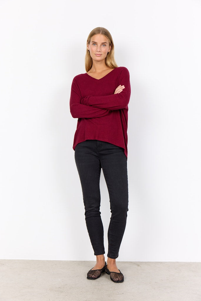 Soya Concept Damen Blusen Dark Red Mel