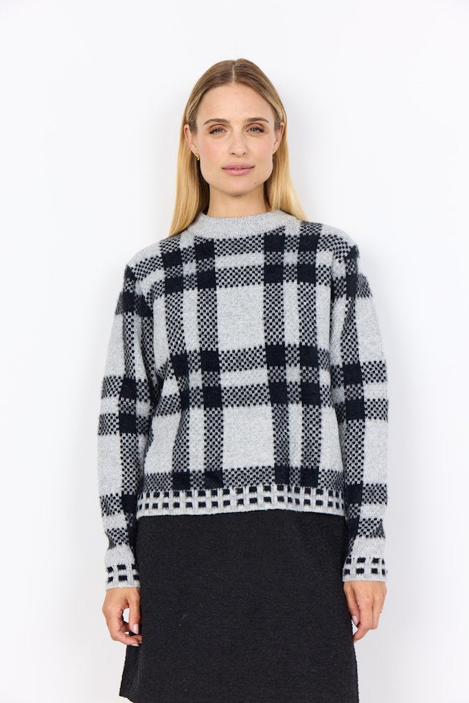 Soya Concept Damen Pullover Black Combi