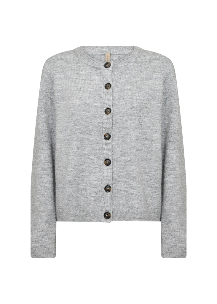 Soya Concept Damen Strickjacken Lt Grey Melange