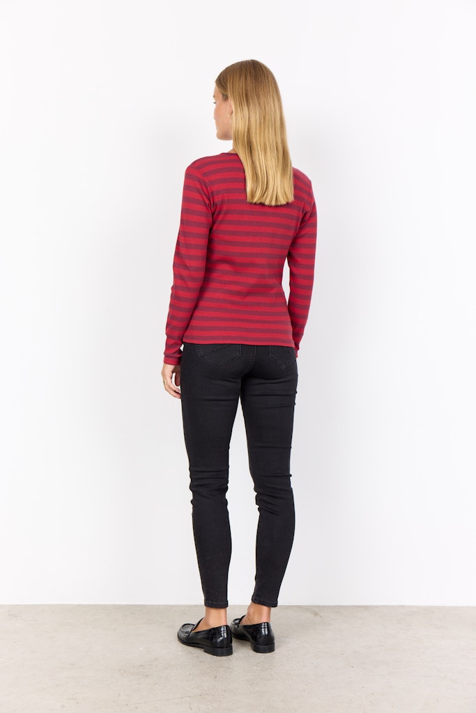 Soya Concept Damen T-Shirts Red Combi