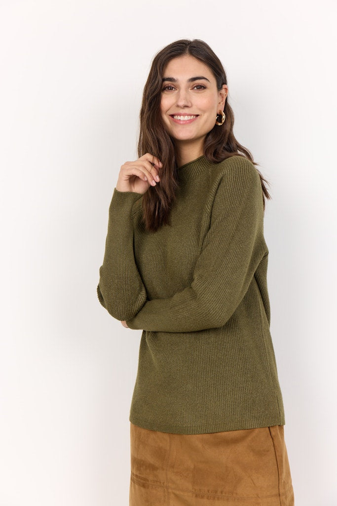 Soya Concept Damen Pullover Dark Olive Mel