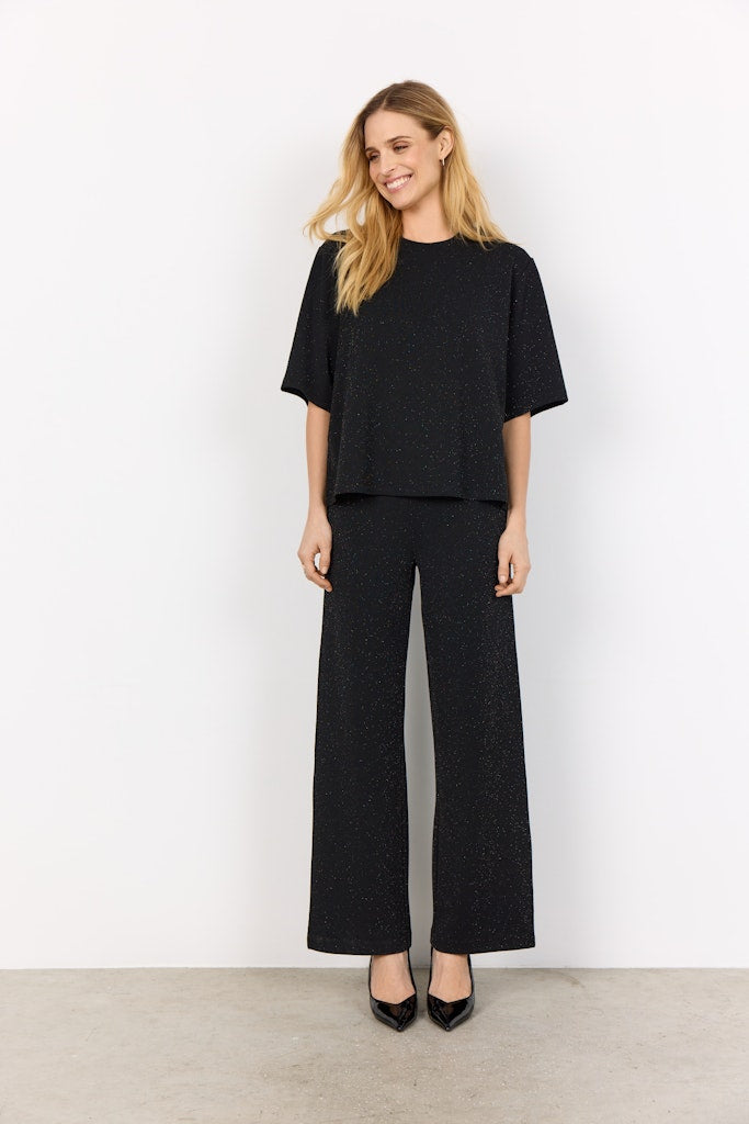 Soya Concept Damen T-Shirts Black Combi