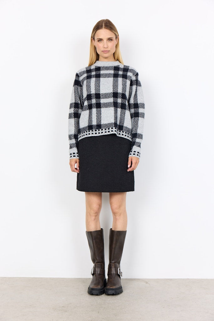 Soya Concept Damen Pullover Black Combi