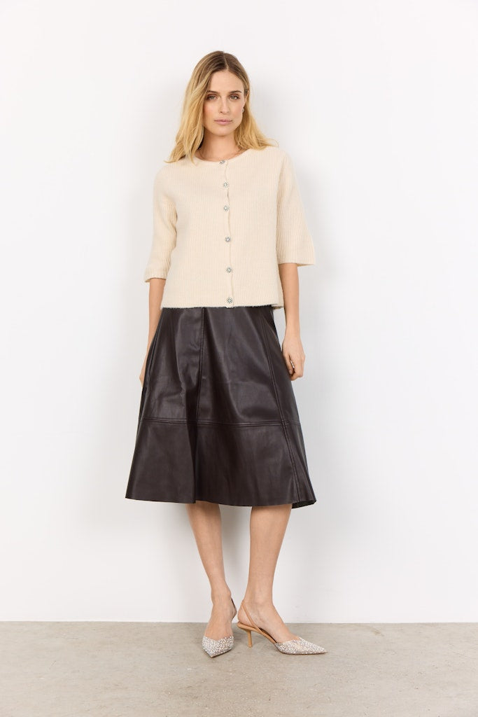 Soya Concept Damen Strickjacken Cream Melange