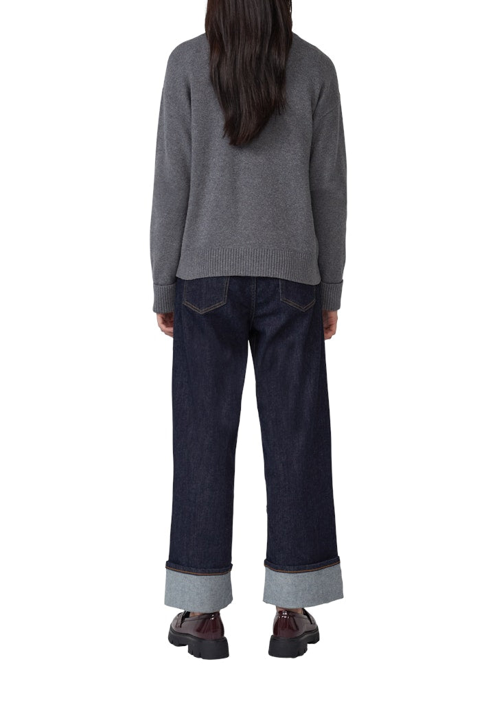 S. Oliver red Damen Pullover Grey/Black