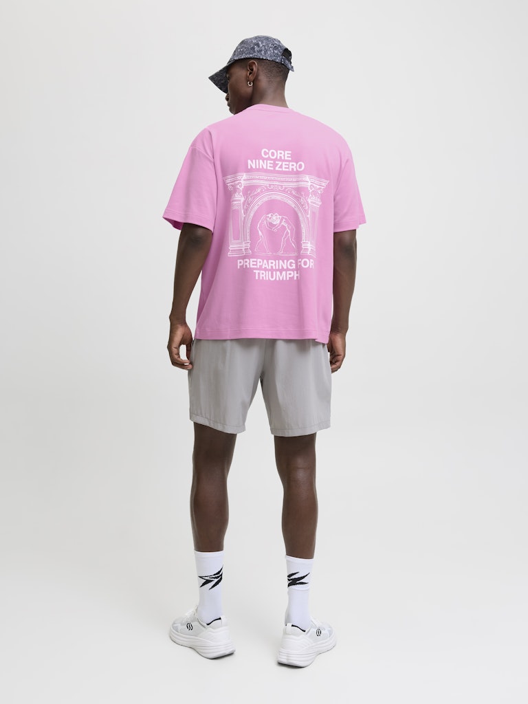 Jack & Jones Herren T-Shirts kurz Fuchsia Pink