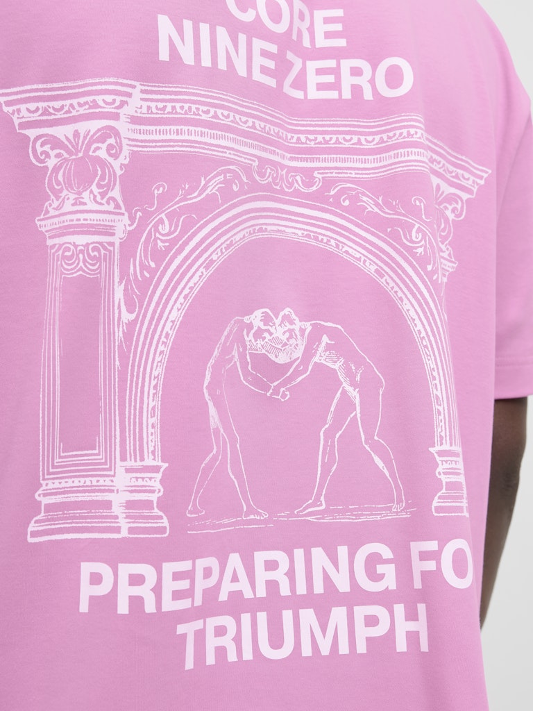 Jack & Jones Herren T-Shirts kurz Fuchsia Pink