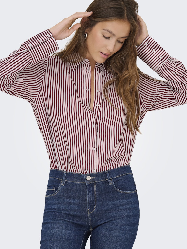 Only Damen Blusen Burgundy/Cd Str