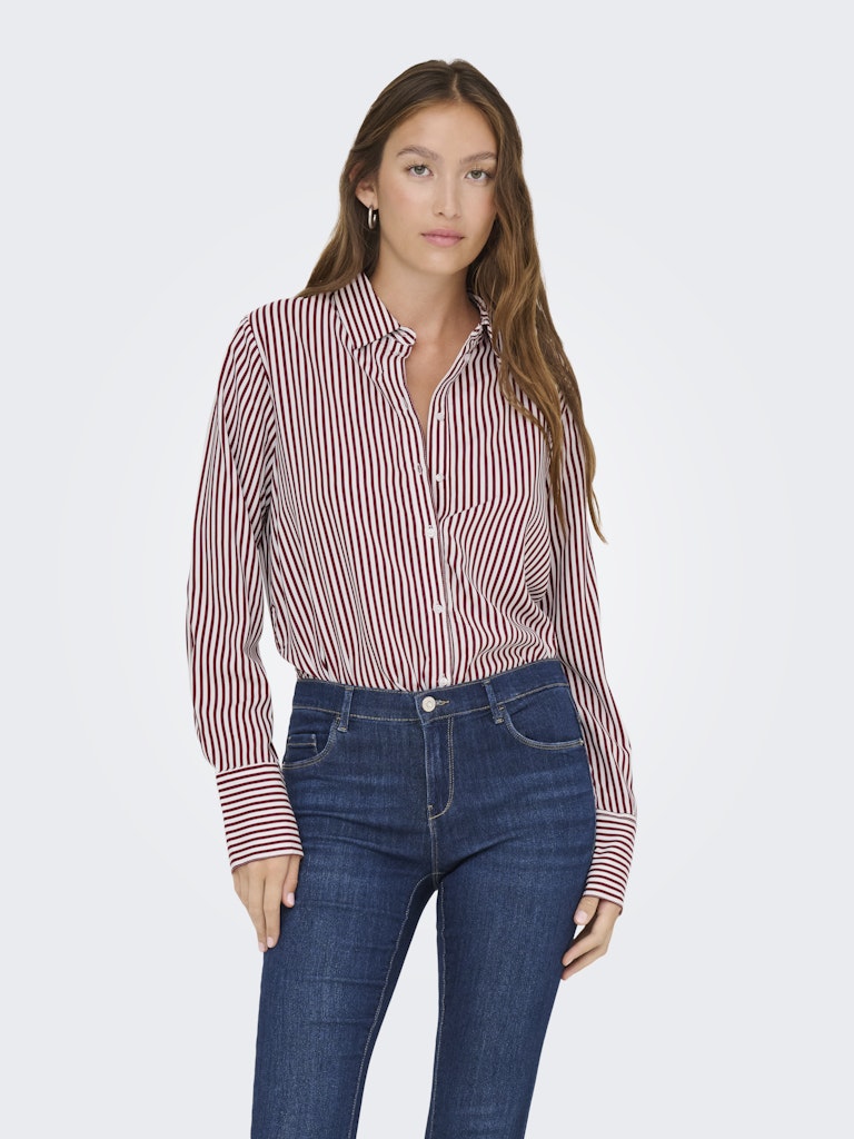 Only Damen Blusen Burgundy/Cd Str