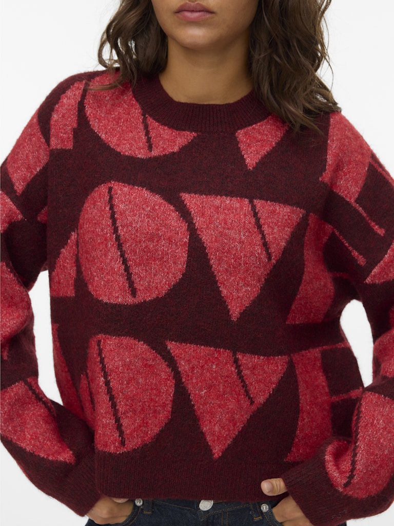 Vero Moda Damen Pullover Syrah/W. Ribbon