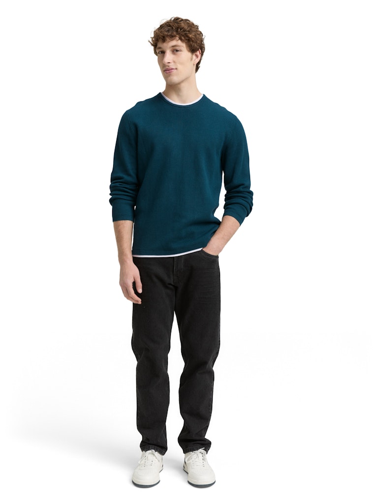 Tom Tailor denim Herren Pullover Deep Pond Green