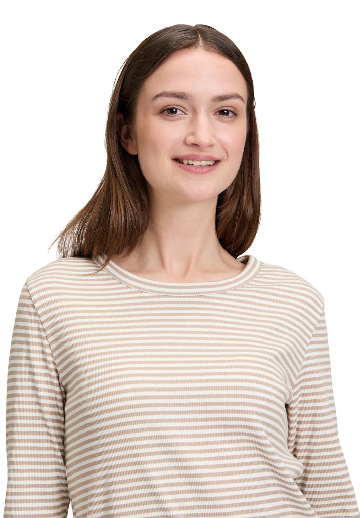Betty & Co Damen T-Shirts Taupe/Cream