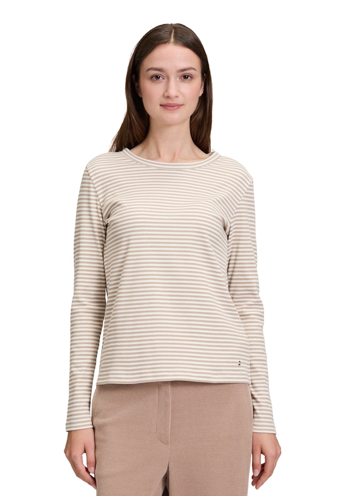Betty & Co Damen T-Shirts Taupe/Cream