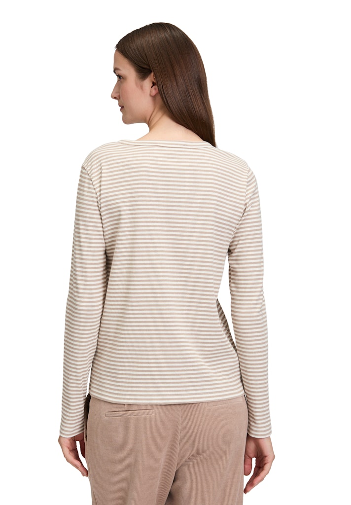 Betty & Co Damen T-Shirts Taupe/Cream