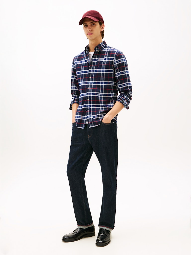 Tommy Hilfiger Herren Hemden Mu Blue