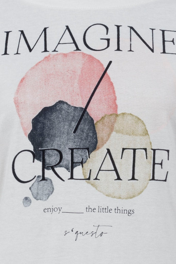 Soquesto Damen T-Shirts Offwhite