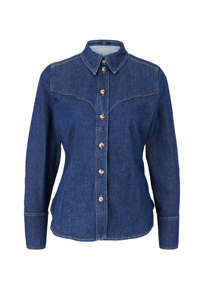 Zero Damen Blusen Dark Blue Denim