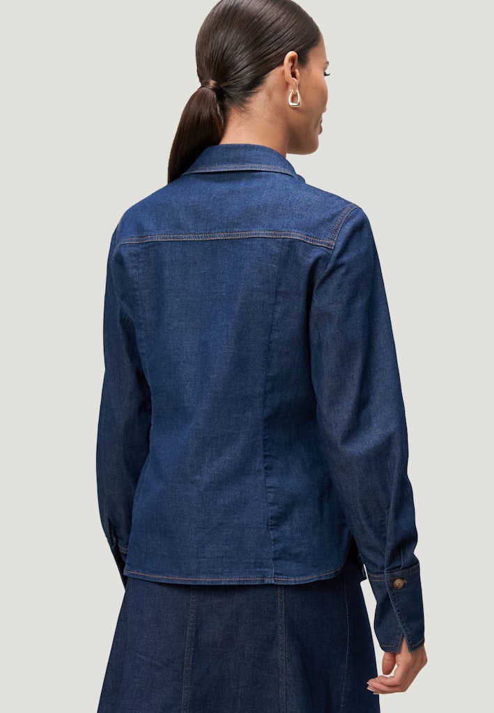 Zero Damen Blusen Dark Blue Denim