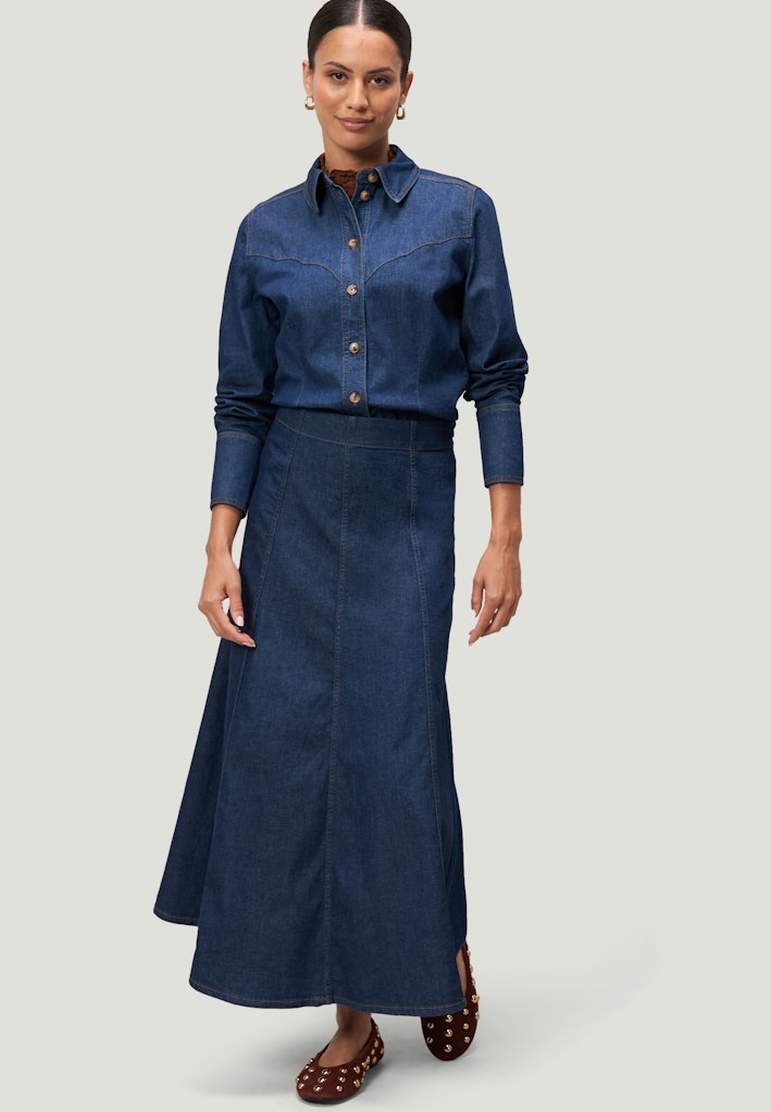 Zero Damen Blusen Dark Blue Denim