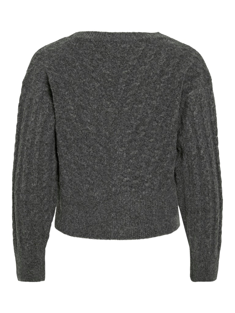 Vila Damen Strickjacken Dark Grey Melan