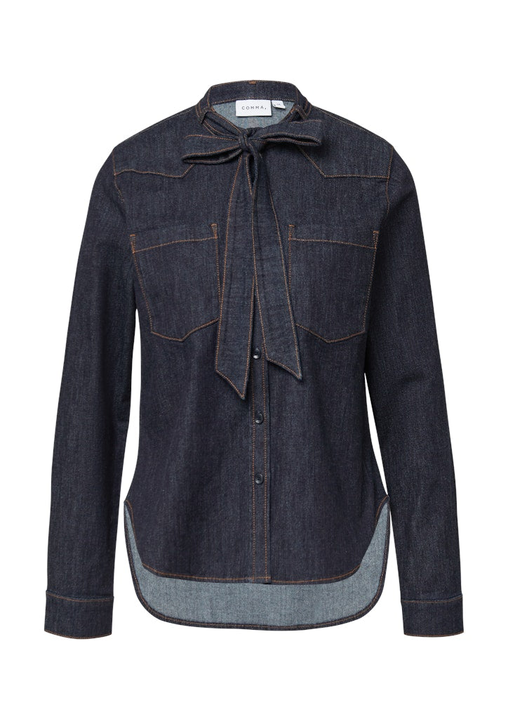 Comma Damen Blusen Blue