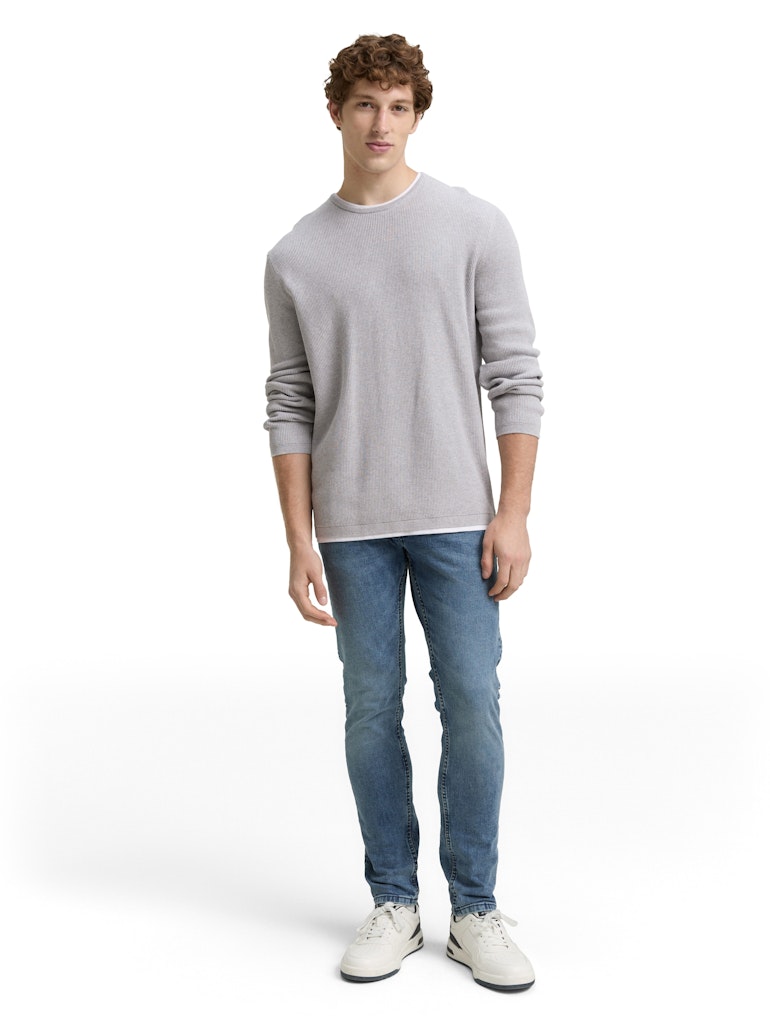 Tom Tailor denim Herren Pullover Light Stone Gre