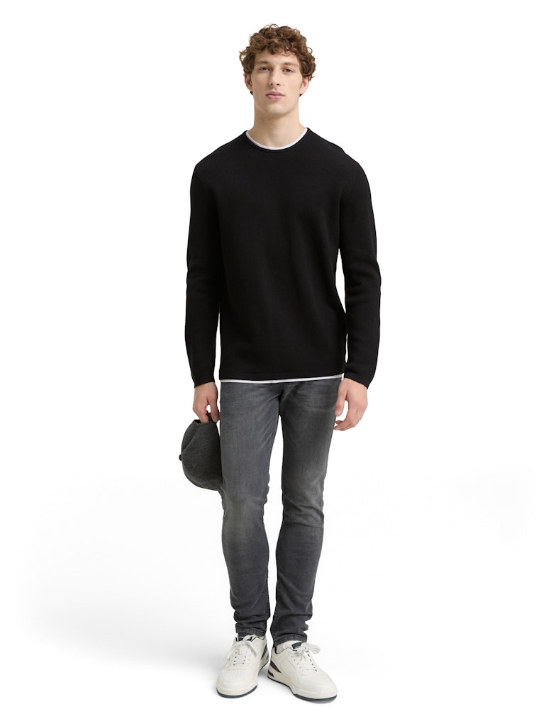 Tom Tailor denim Herren Pullover Black