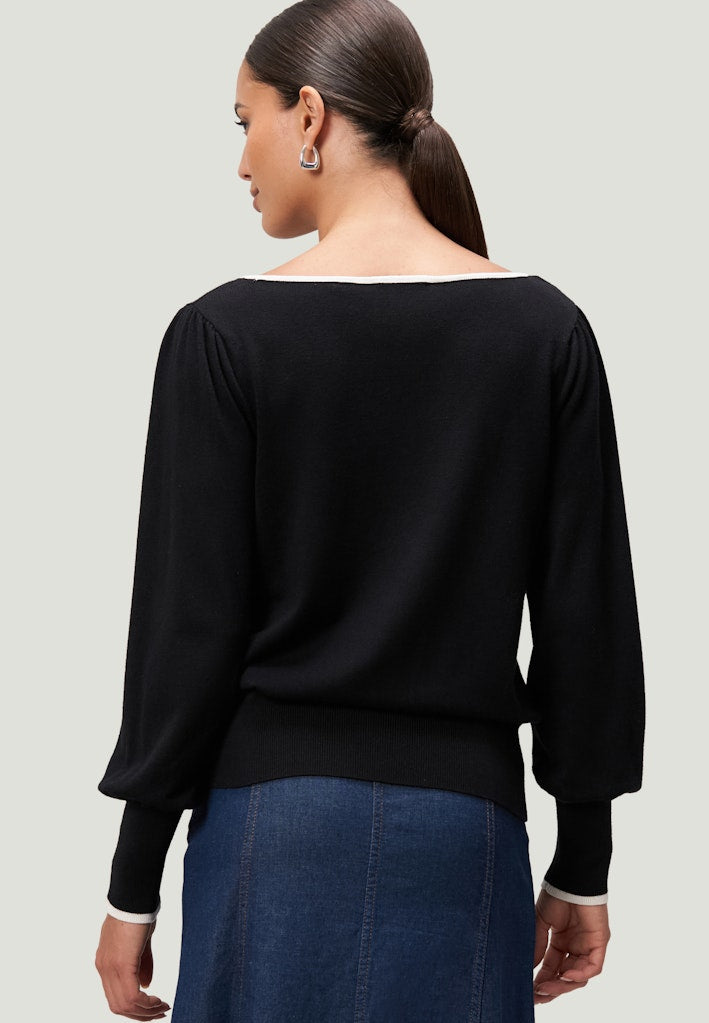 Zero Damen Pullover Patch Blackcrea