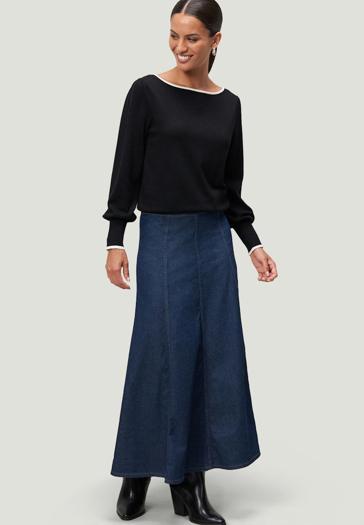 Zero Damen Pullover Patch Blackcrea