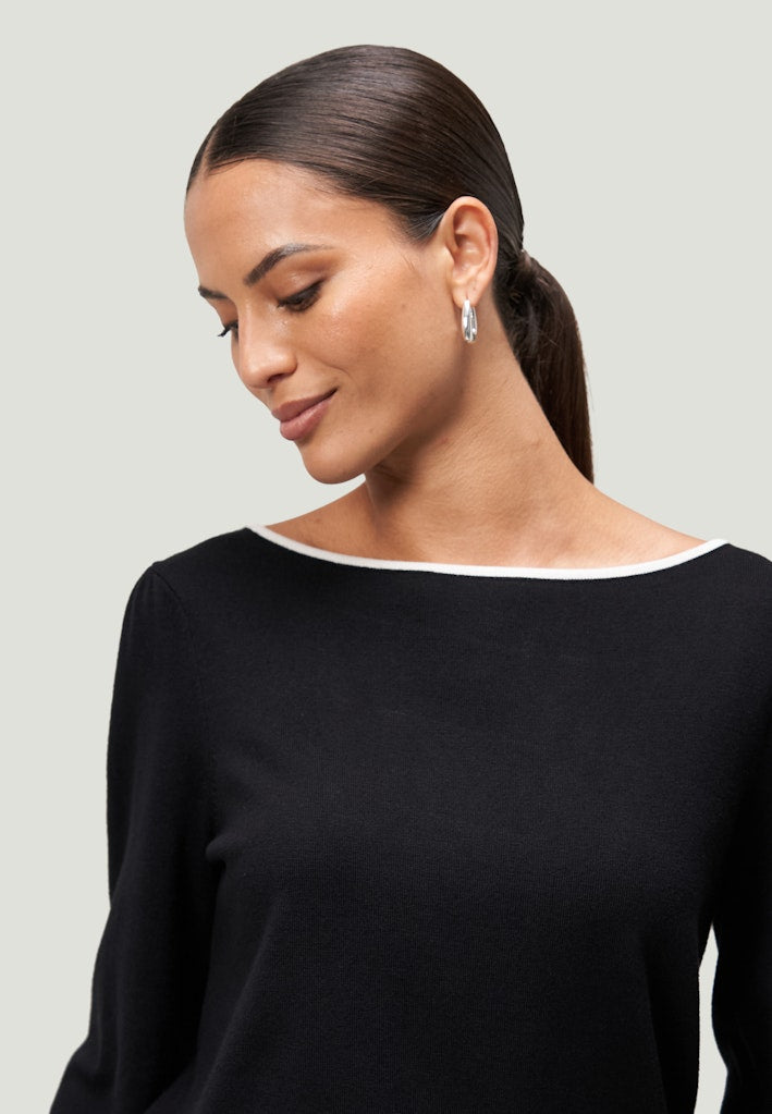 Zero Damen Pullover Patch Blackcrea