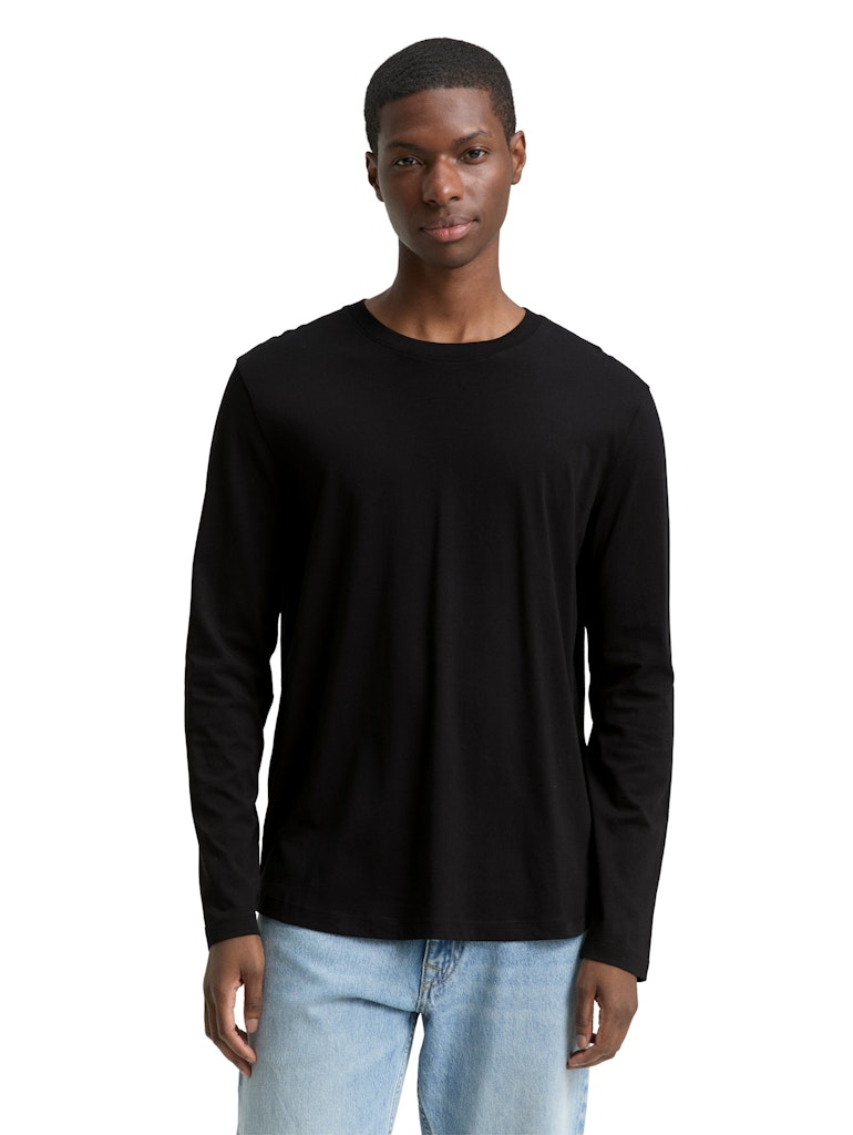 Tom Tailor denim Herren T-Shirts lang Black