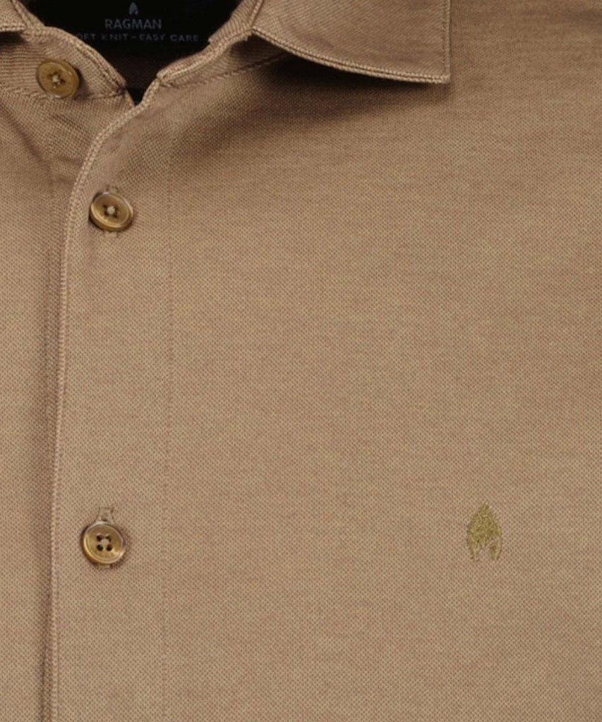 Ragman Herren Polo-Shirts  Mokka
