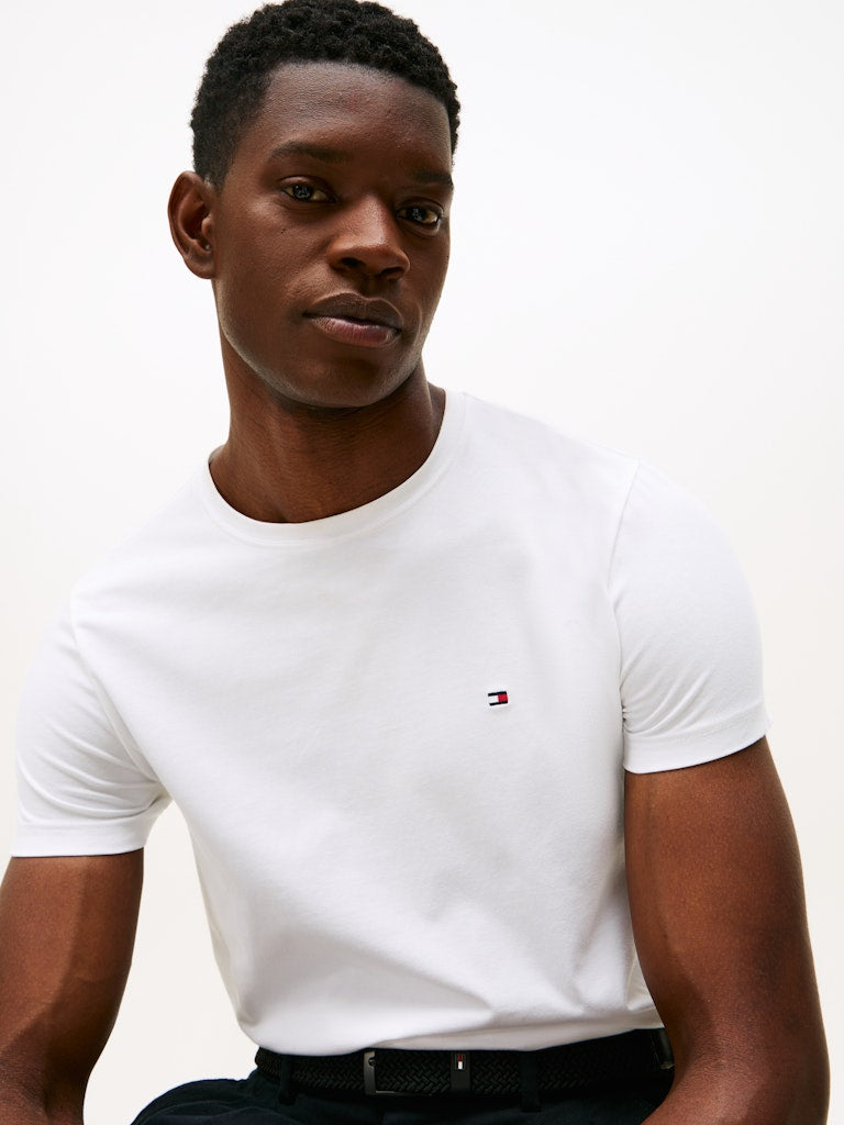 Tommy Hilfiger Herren T-Shirts kurz Ybr White