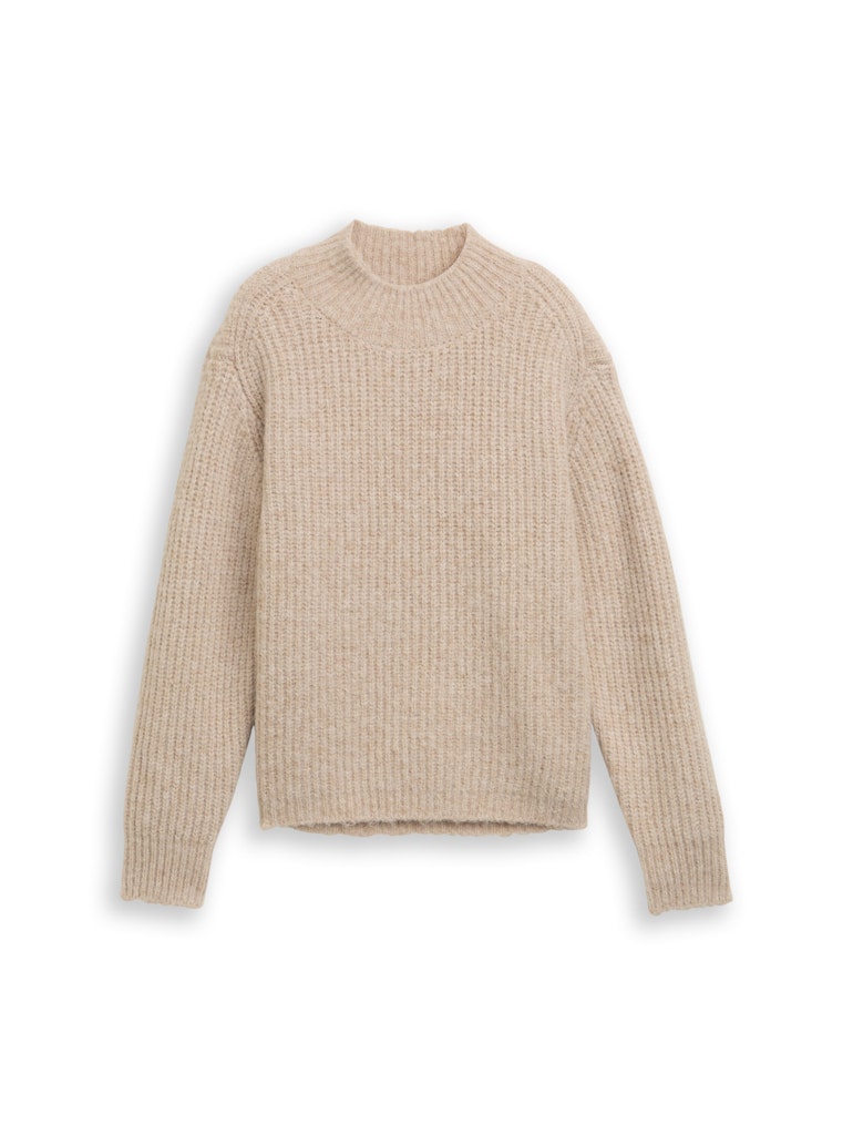 Tom Tailor denim Damen Pullover Cosy Beige Mela