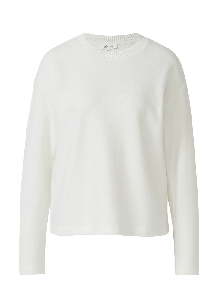 S. Oliver red Damen Sweatshirts White