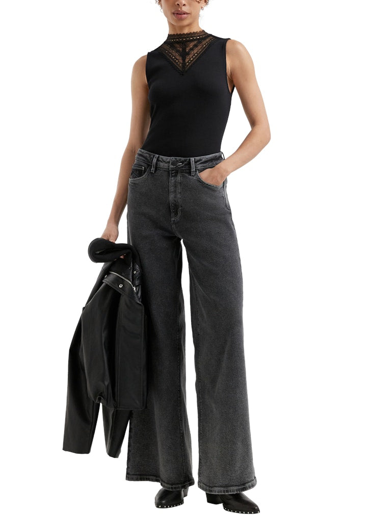 QS by S.Oliver Damen Tops Grey/Black