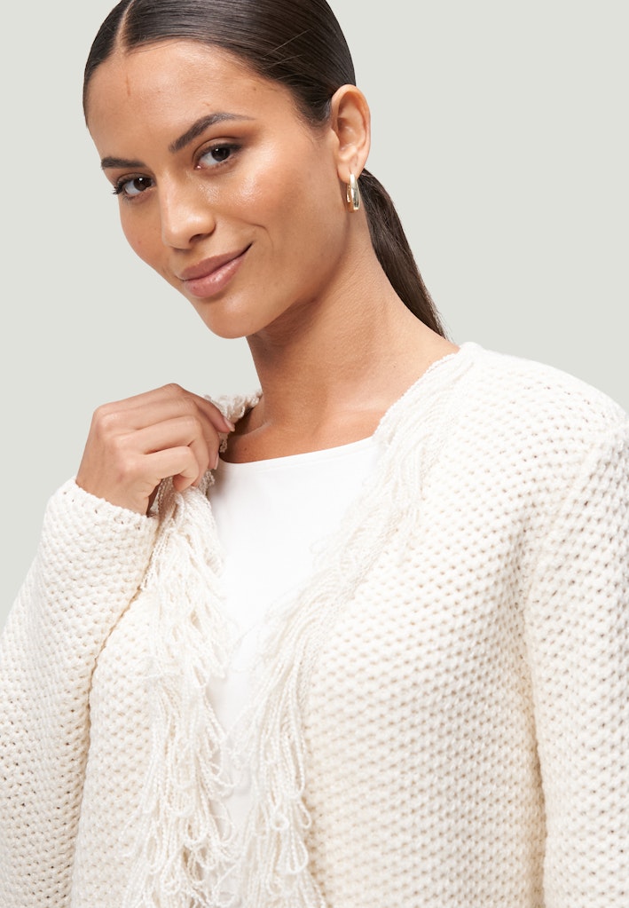 Zero Damen Strickjacken Creamwhite