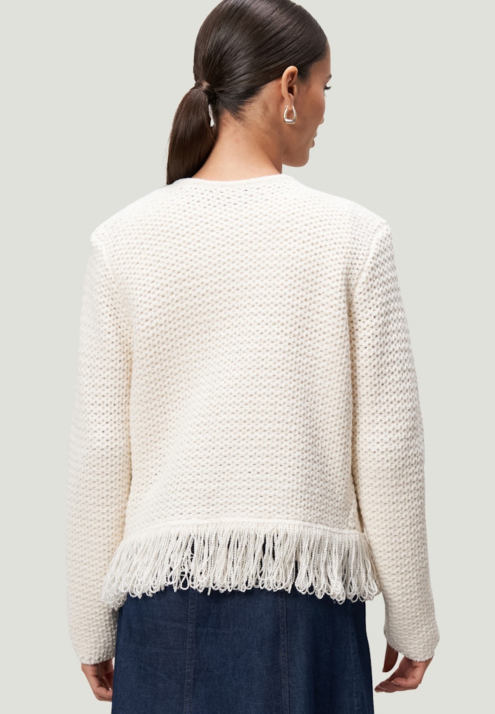 Zero Damen Strickjacken Creamwhite