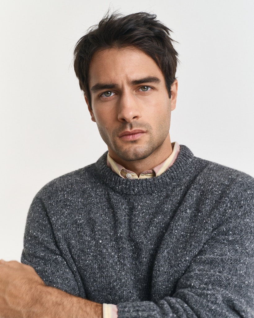 Gant Herren Pullover Charcoal Mel