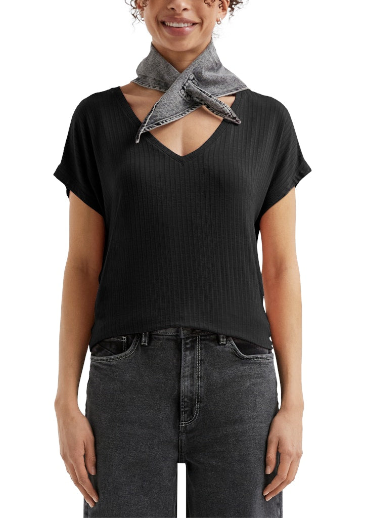 QS by S.Oliver Damen T-Shirts Grey/Black
