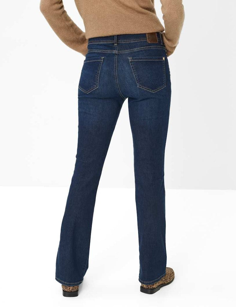 Brax Damen Jeans Used Dark Blue