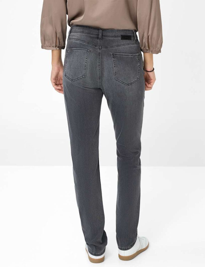 Brax Damen Jeans Used Dark Grey