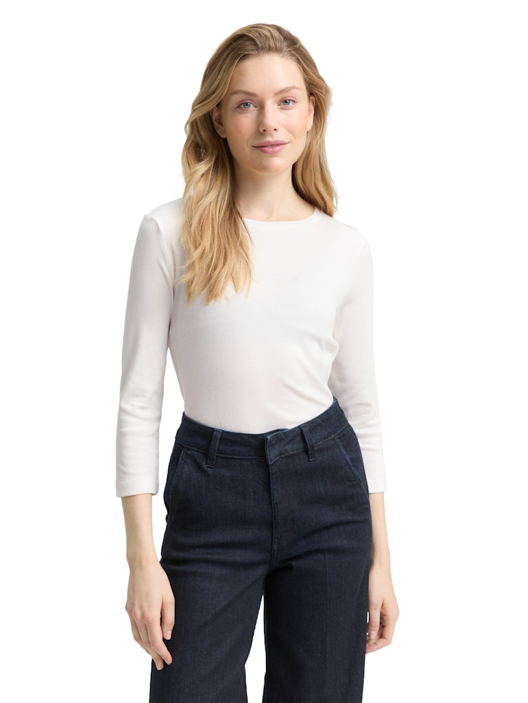 Tom Tailor Damen T-Shirts Whisper White