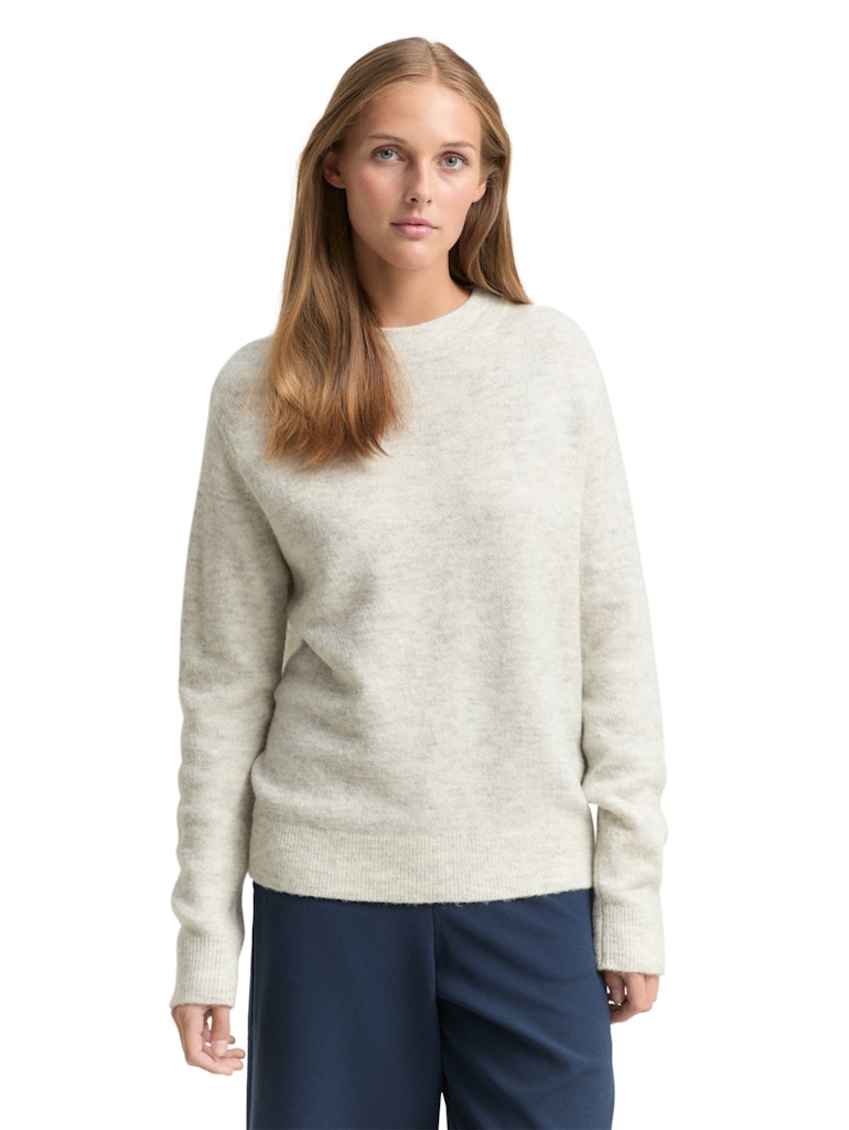 Tom Tailor denim Damen Pullover Marble Beige Me