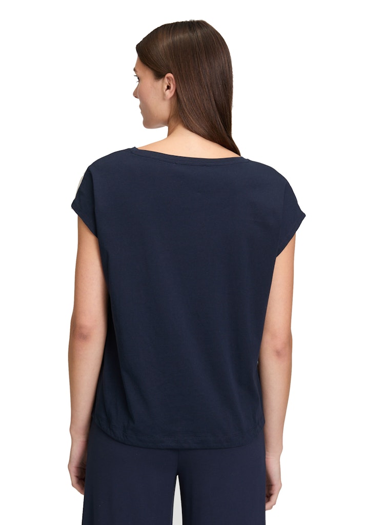 Betty & Co Damen T-Shirts Dark Blue/Cream