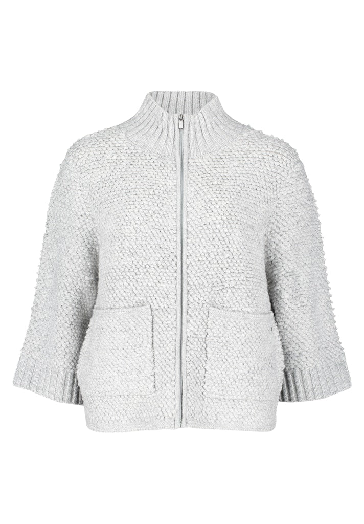 Betty & Co Damen Strickjacken Light Silver Me