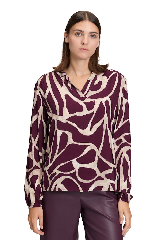 Betty & Co Damen Blusen Dark Red/Nature