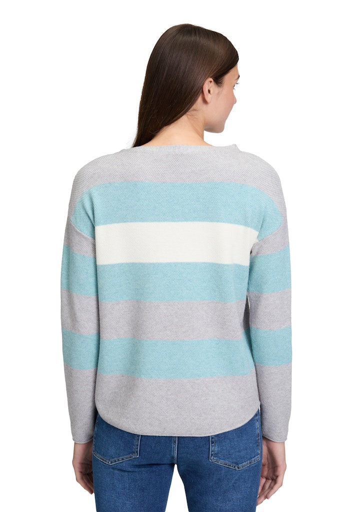 Betty & Co Damen Pullover Mint/Grey