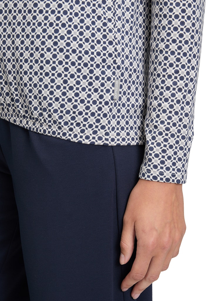 Betty & Co Damen T-Shirts Dark Blue/Cream