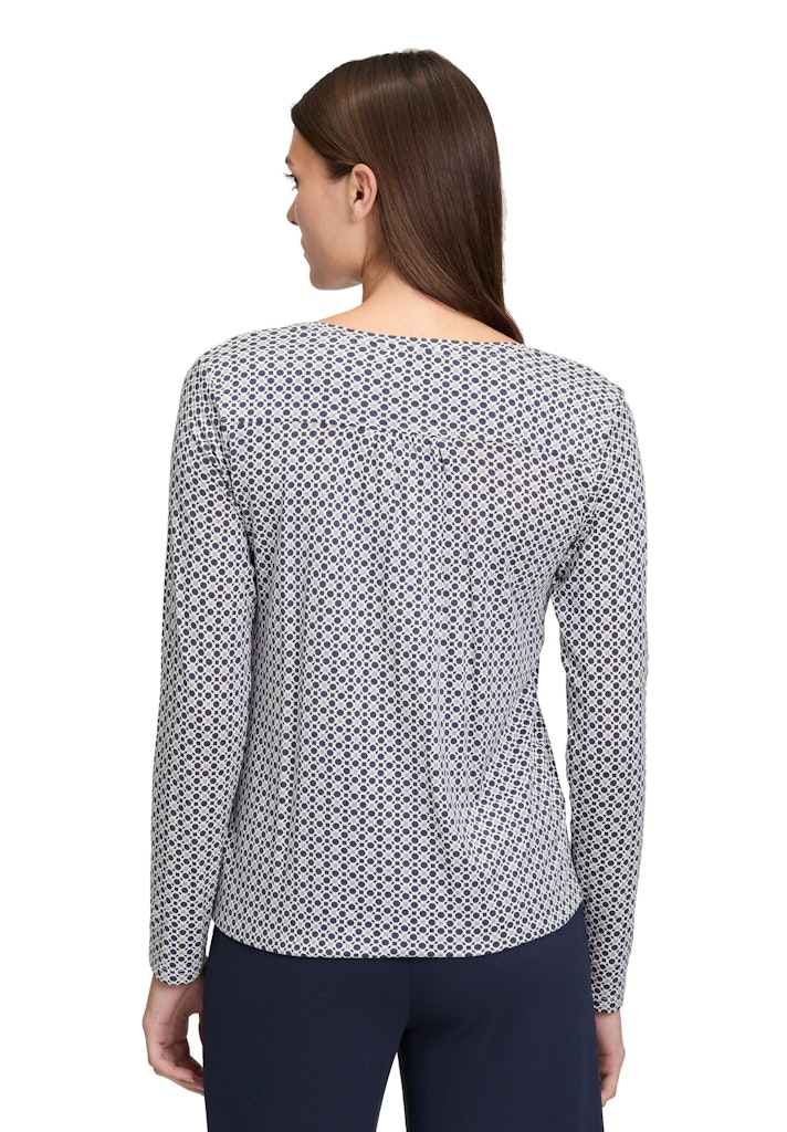 Betty & Co Damen T-Shirts Dark Blue/Cream